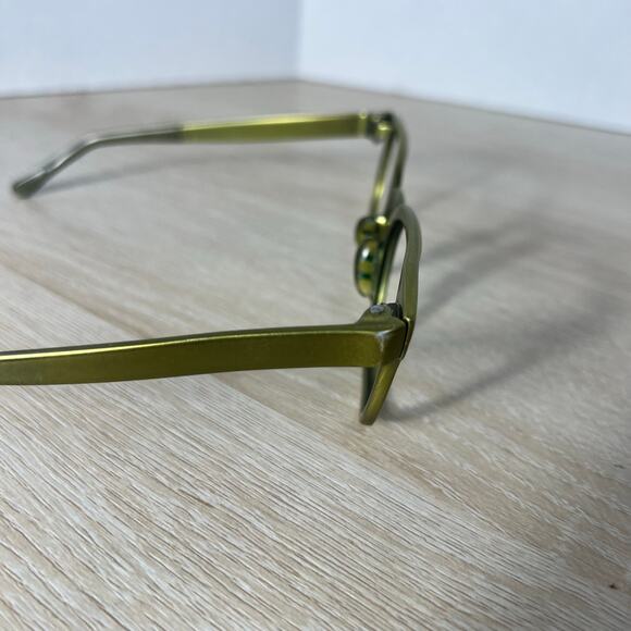 Vintage Tura Yellow Green Sunglasses Frames Only Horn Rimmed 49-23 main image 7
